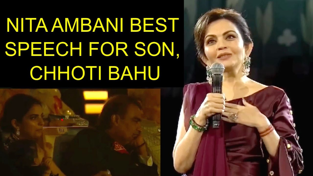 Nita Ambani Emotional Speech at Anant Radhika Wedding |