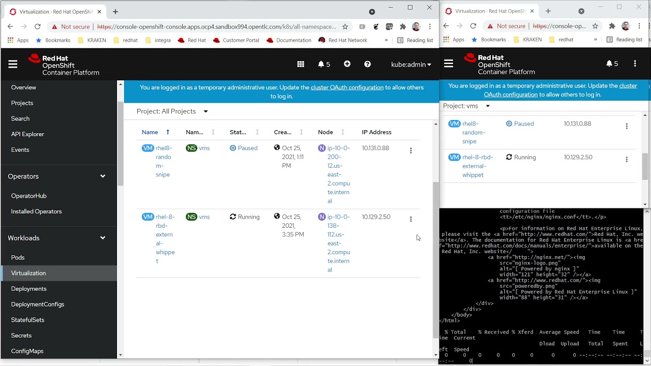 OpenShift VM Live Migration