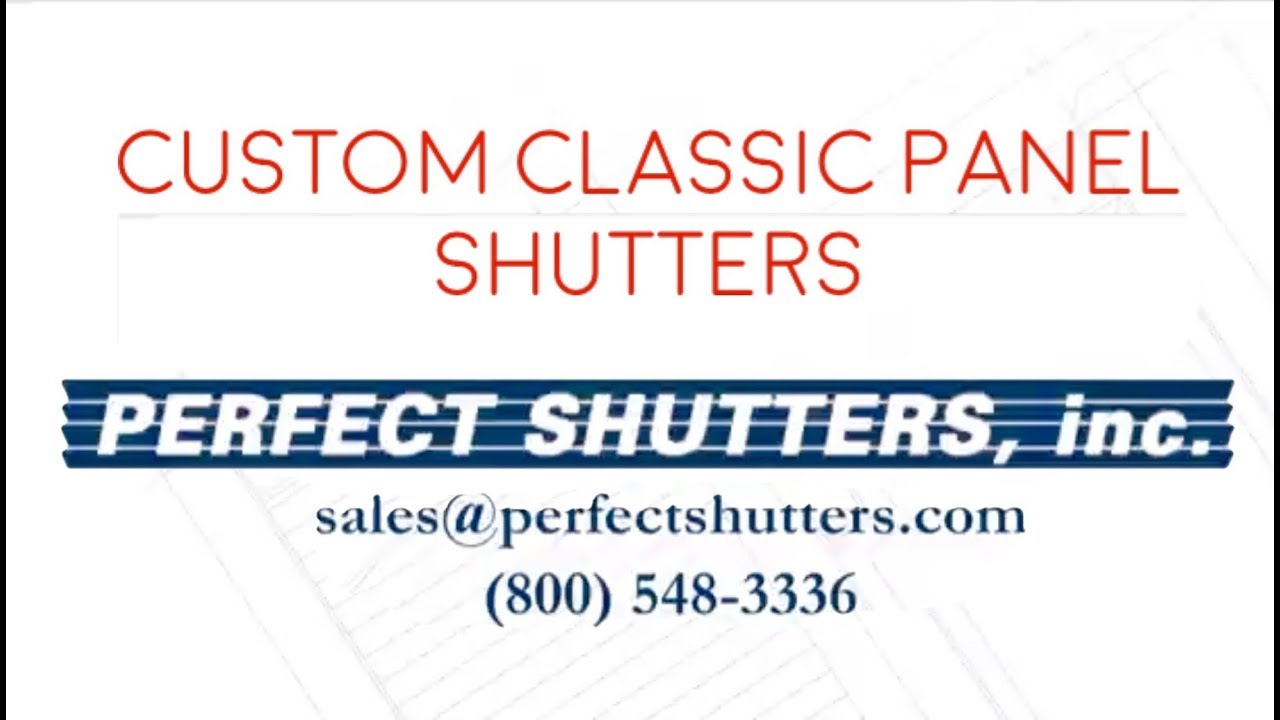 Perfect Shutters, inc. - Custom Classic Panel Shutters