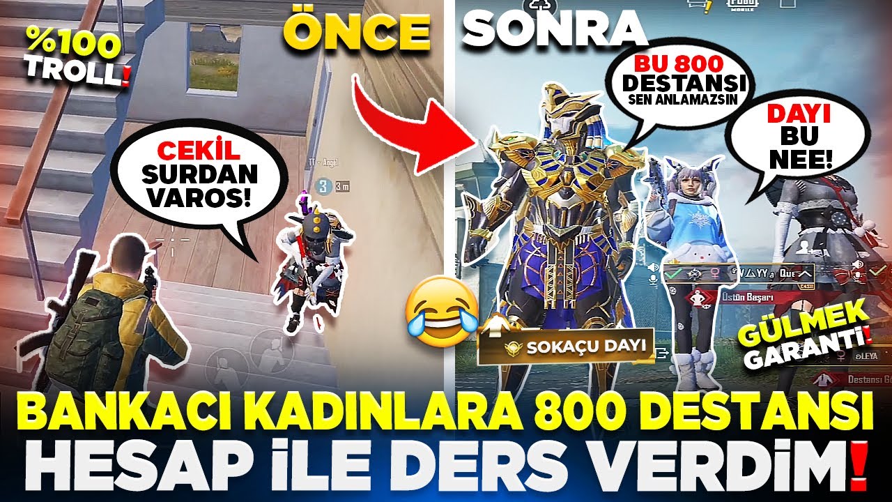 BANKACI KADINLARA 800 DESTANSI HESAP İLE DERS VERDİM! 🤣| PUBG MOBILE