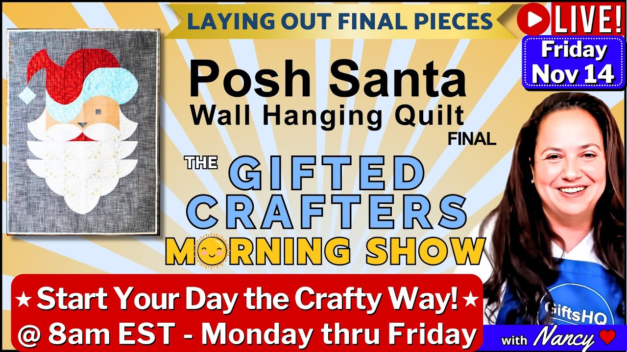 Finishing the Posh Santa Wall Hanging  Quilt Top | Come Sew With Me ☀️ GCMS 