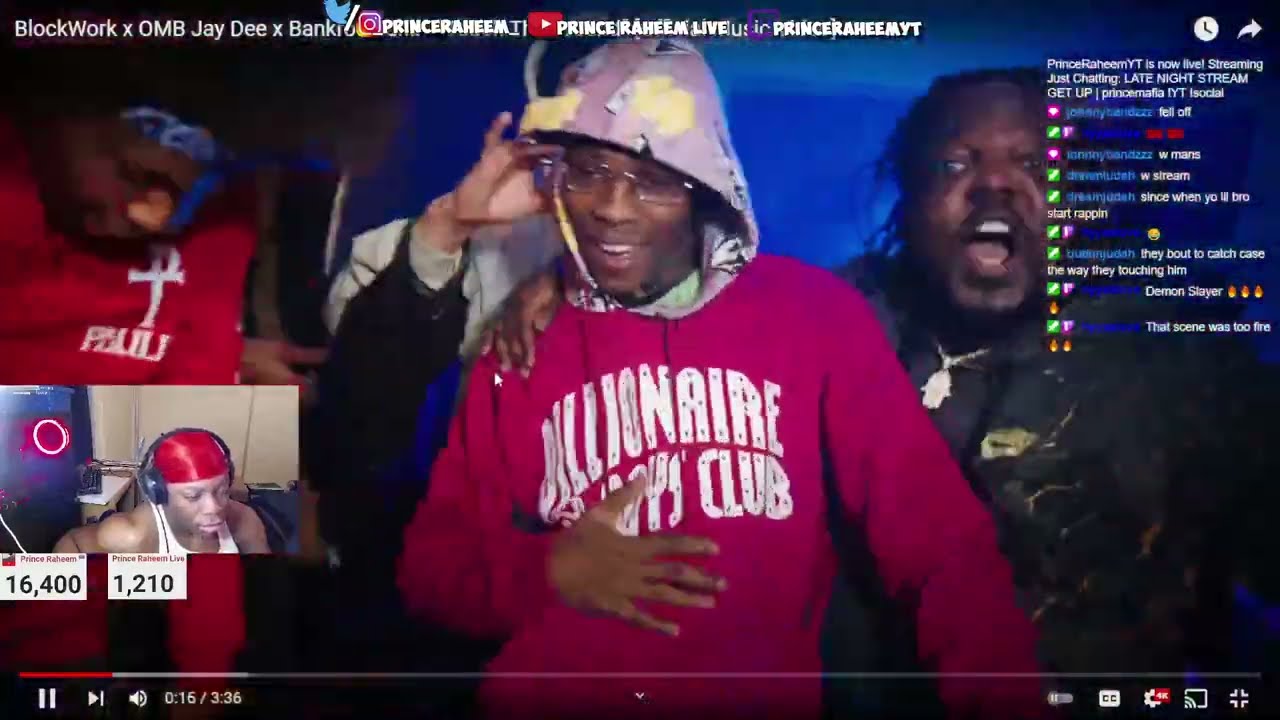 BlockWork x OMB Jay Dee x Bankroll Buna - “Touch The Ground” | Prince Raheem Live Reaction