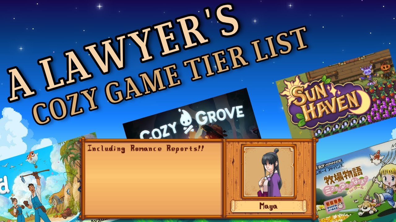 A Lawyer's Cozy Game Tier List (2023)