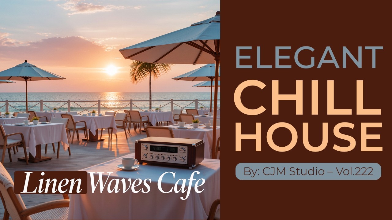 Linen Waves Cafe Luxury Chill House for Beach Lounge and Sunset Mood