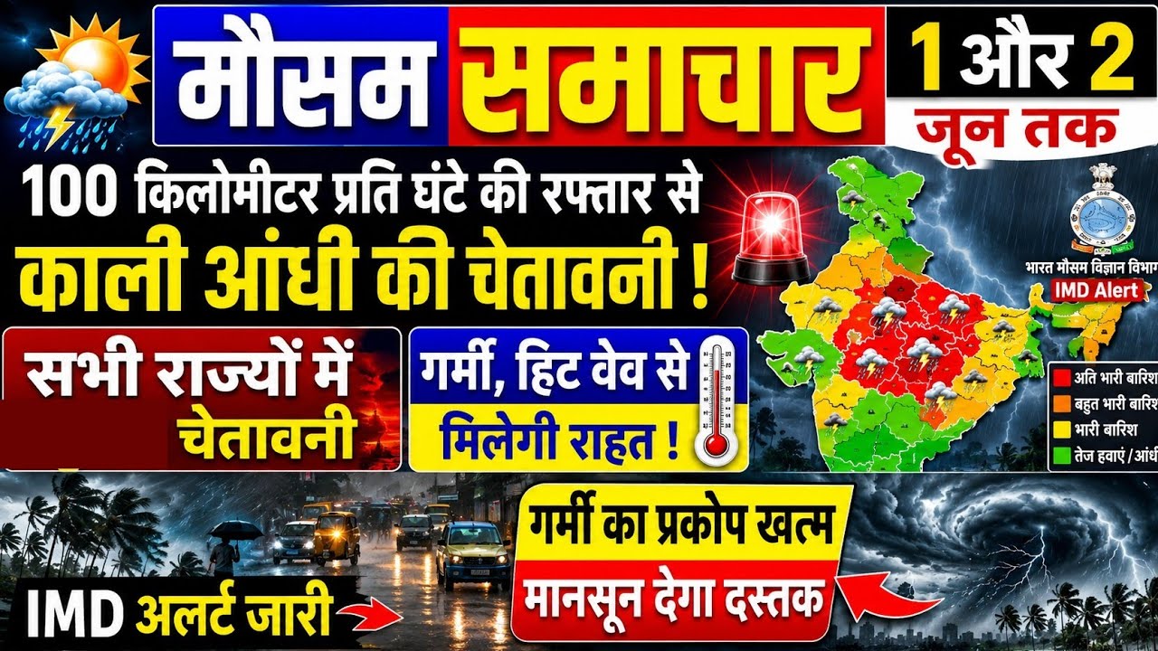आज 1 जून 2026 का मौसम | 1 june Weather News | aaj ka mausam ki jankari 1 tarikh