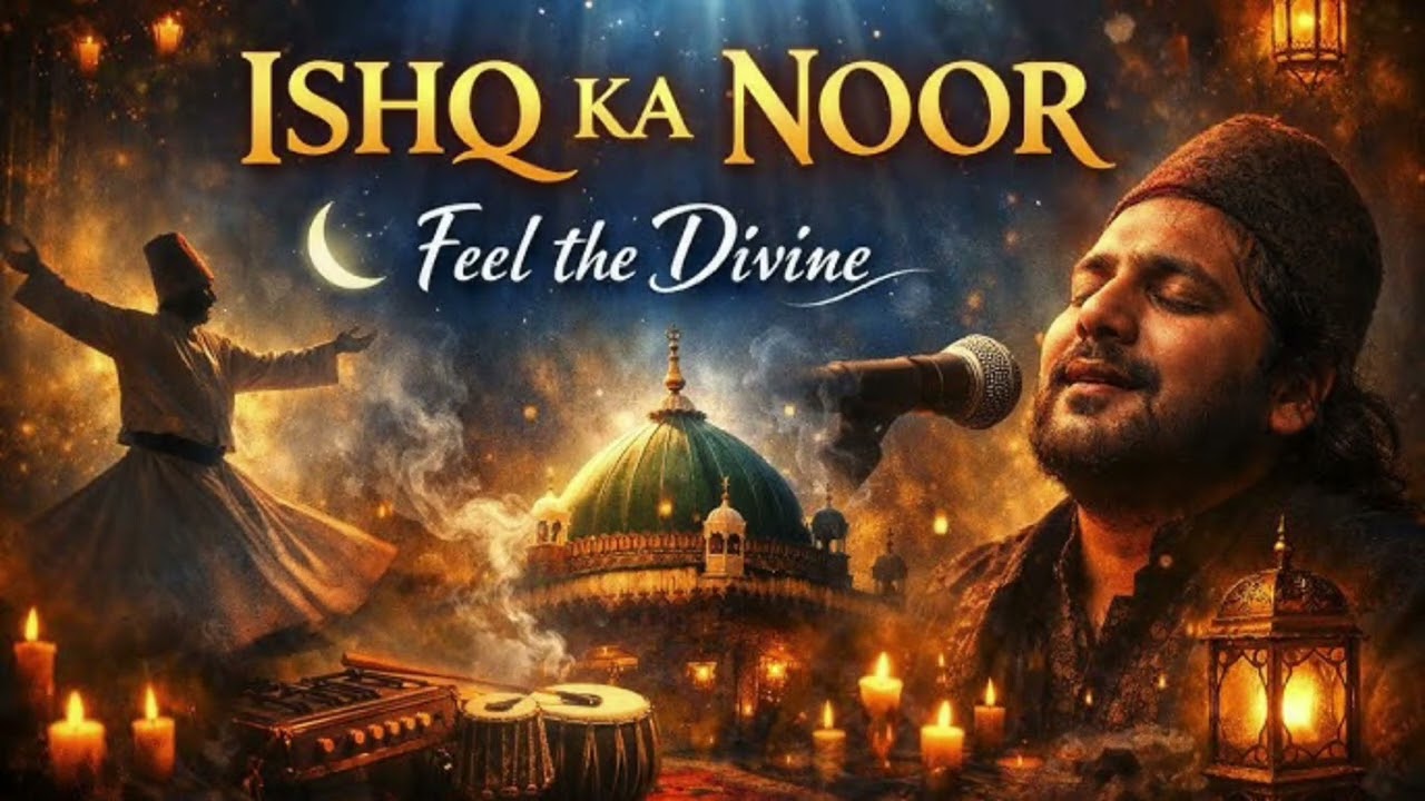 ✨ इश्क़ का नूर – रूह की रौशनी🌹   इश्क़ का नूर सूफ़ियाना सफ🕌इश्क़ का नूर इश्क़-ए-हक़ीक़ी की क़व्वाली