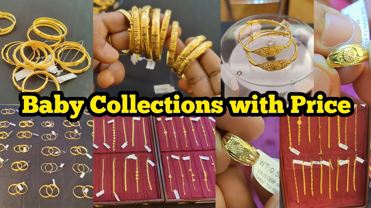 Kids Gold Jewellery Collections with Price/ Light Weight Baby Bangles, Bracelets & Rings with Price