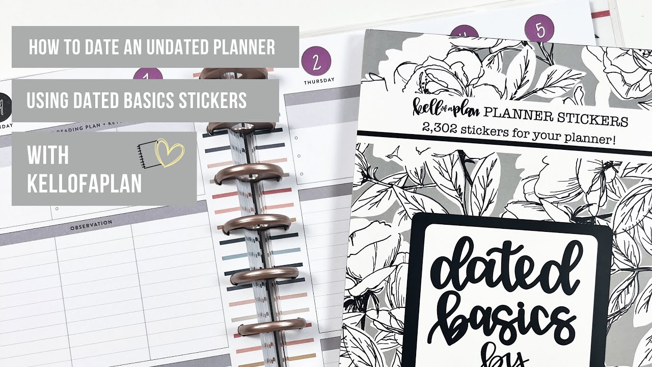 How to Date an Undated Planner