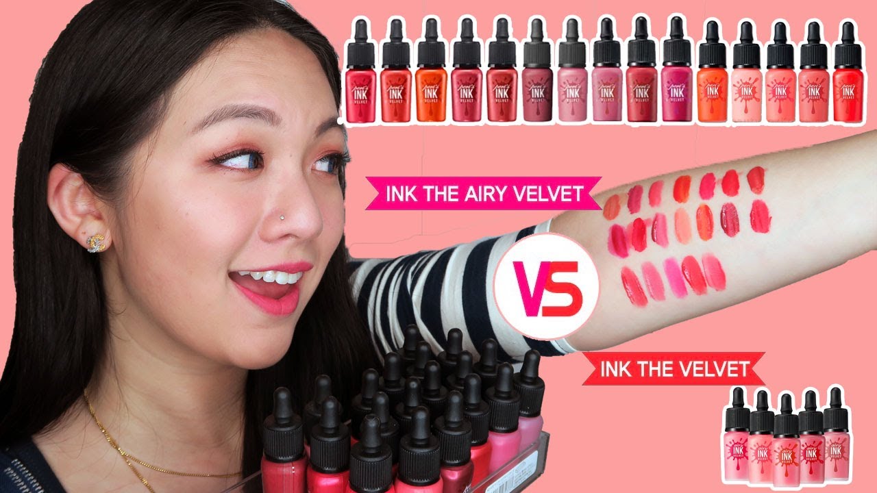 PERIPERA Ink The Airy Velvet VS. Ink The Velvet COMPARISONS & REVIEW [FULL COLLECTION]
