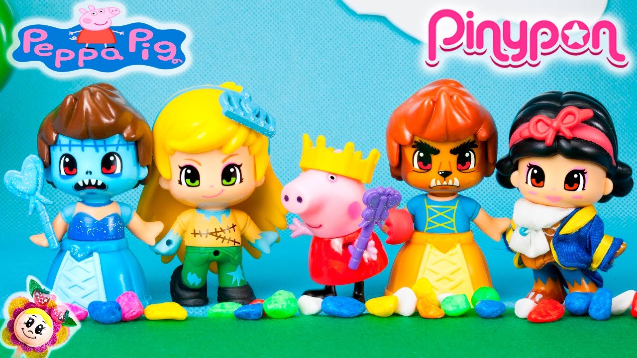 PEPPA PIG CONVIERTE A BLANCANIEVES EN LA BESTIA, A RAPUNZEL EN PINOCHO Y MUCHO MÁS! CUENTO PINYPON 1