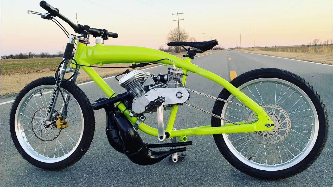 Twin Engine Bicycle Road Test! 100 mph 49cc