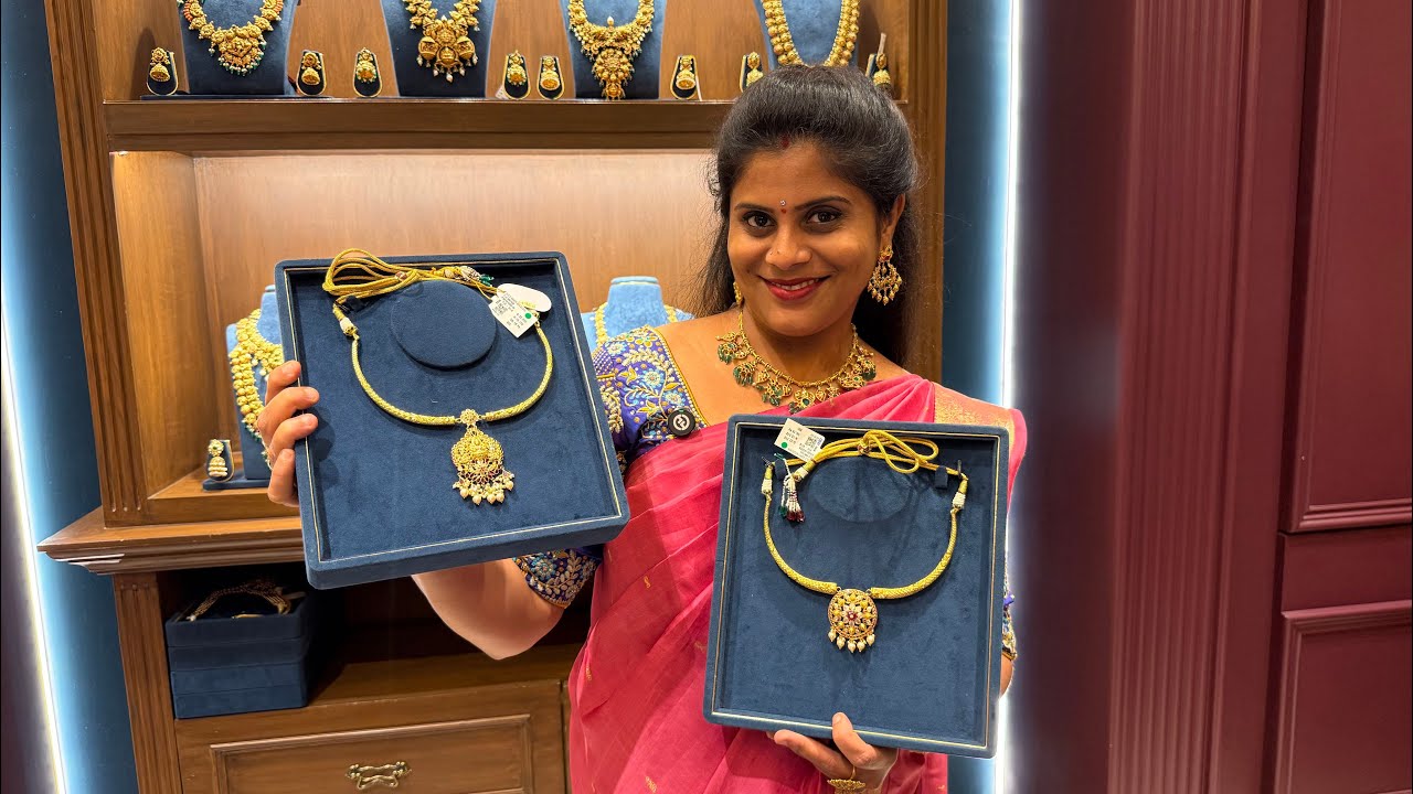 10 గ్రాముల లోపల Gold Kante Necklace Collection Latest | Light weight Gold designs | Kante Necklace 