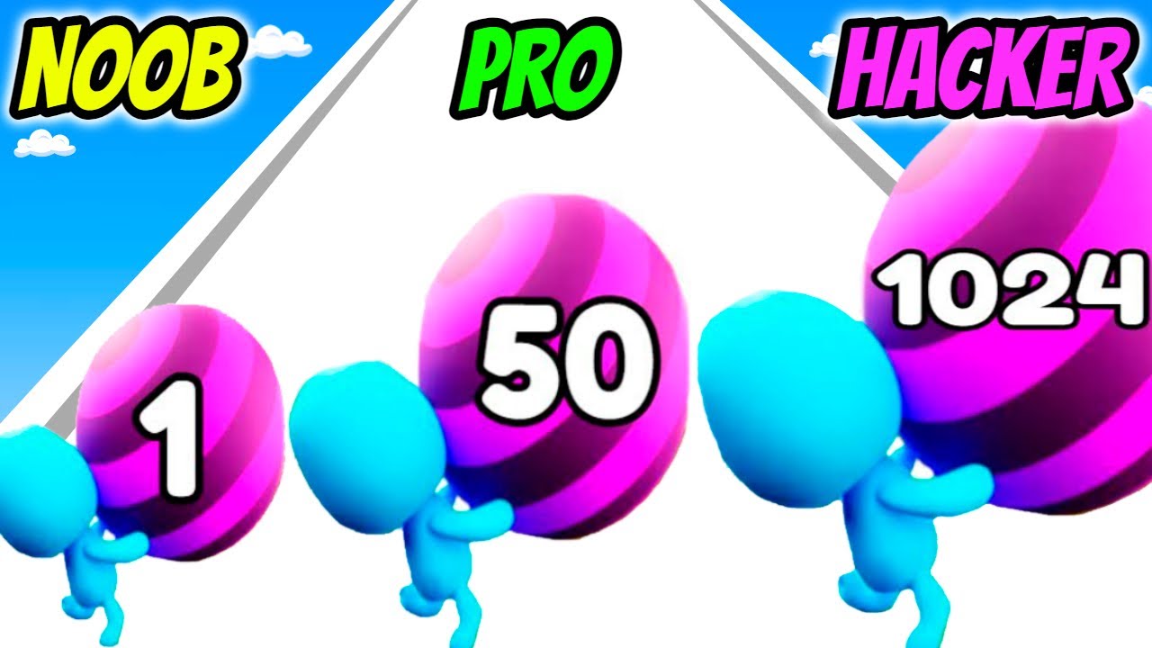 Belly Ball Runner - NOOB vs PRO vs HACKER