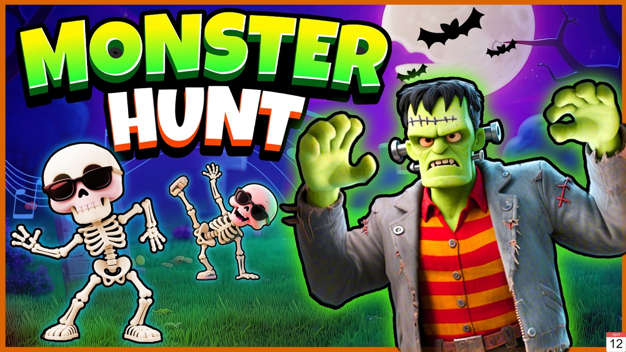 Spooky Monster Hunt 🎃 | Halloween Brain Break Party | Freeze Dance for Kids
