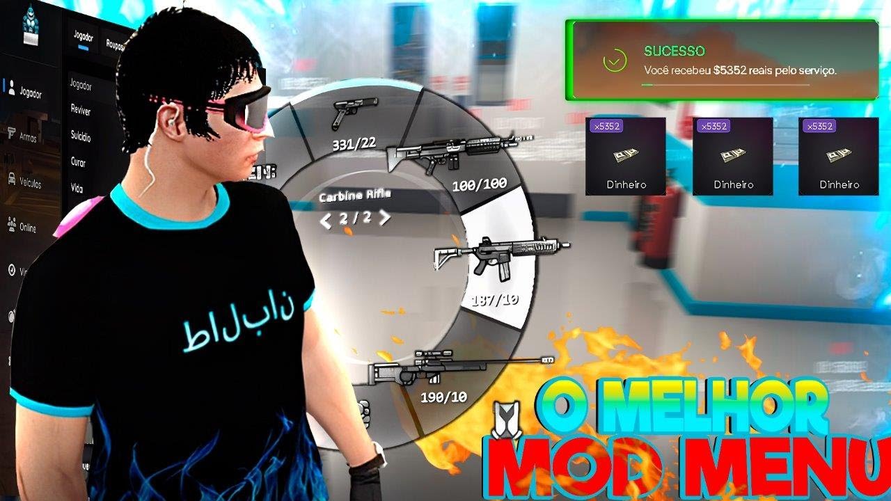 SHARK MENU: O MELHOR PARA FIVEM - DADO PARA CHASHAR, EXPLODIR, ARMAS, DINHEIRO E MUITO MAIS