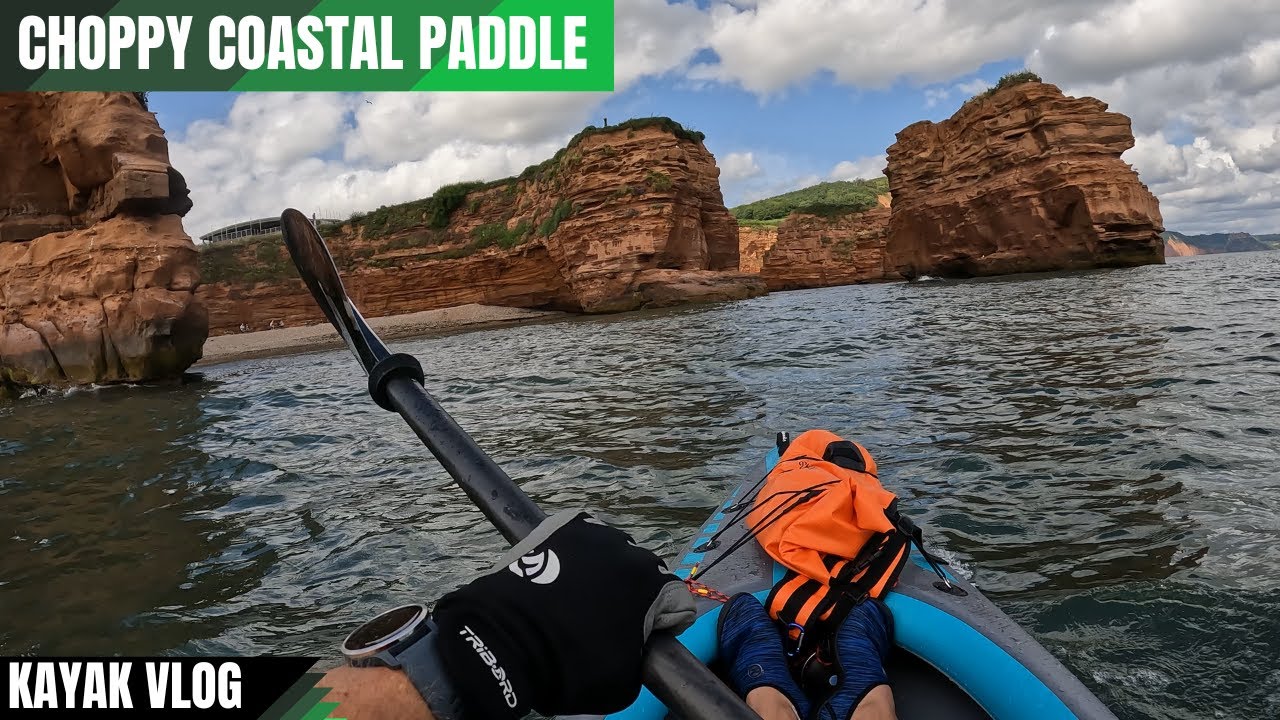 Ladram Bay to Budleigh Salterton (July 2023) | Inflatable Kayak Vlog and ASMR
