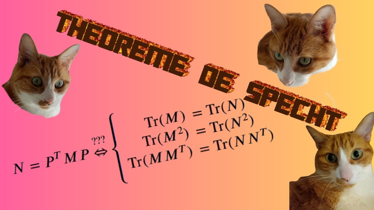 Théorème de Specht - Similitude orthogonale - Niveau L2/Spé