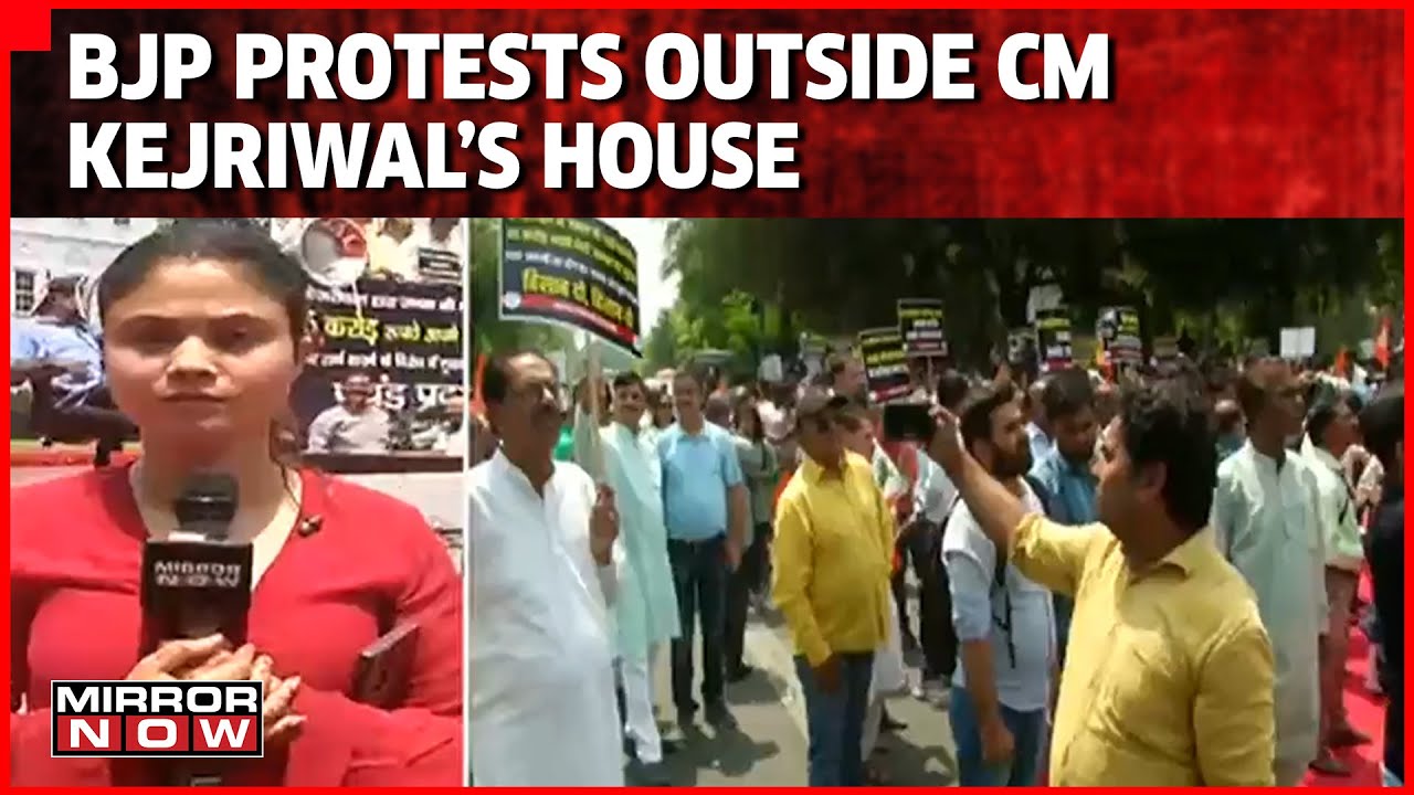 Breaking News | BJP Protests Against Arvind Kejriwal Outside His Residence Over Renovation