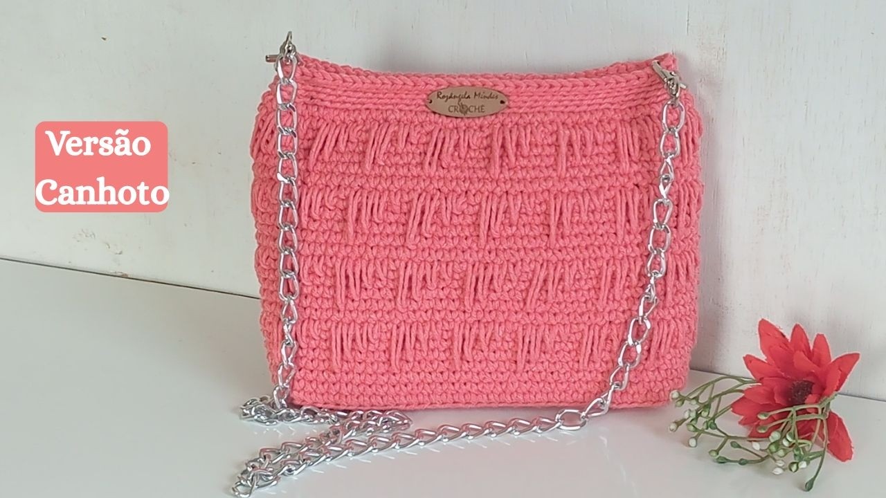 (Versão Canhoto) Tutorial Bolsa de Croche | Bolsa Duda Fácil de Fazer!