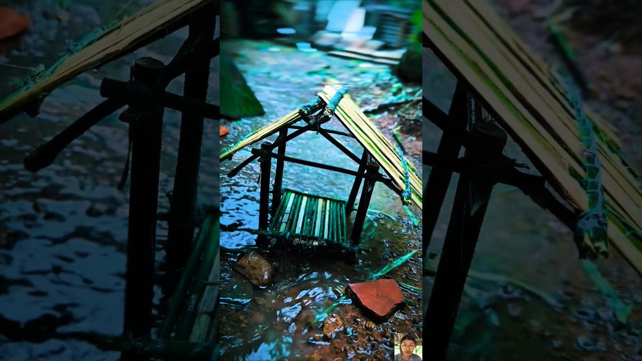 Rainwater flows clearly. 