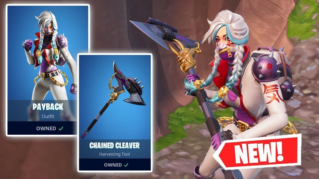 NEW PAYBACK Skin and CHAINED CLEAVER Pickaxe Gameplay in Fortnite!