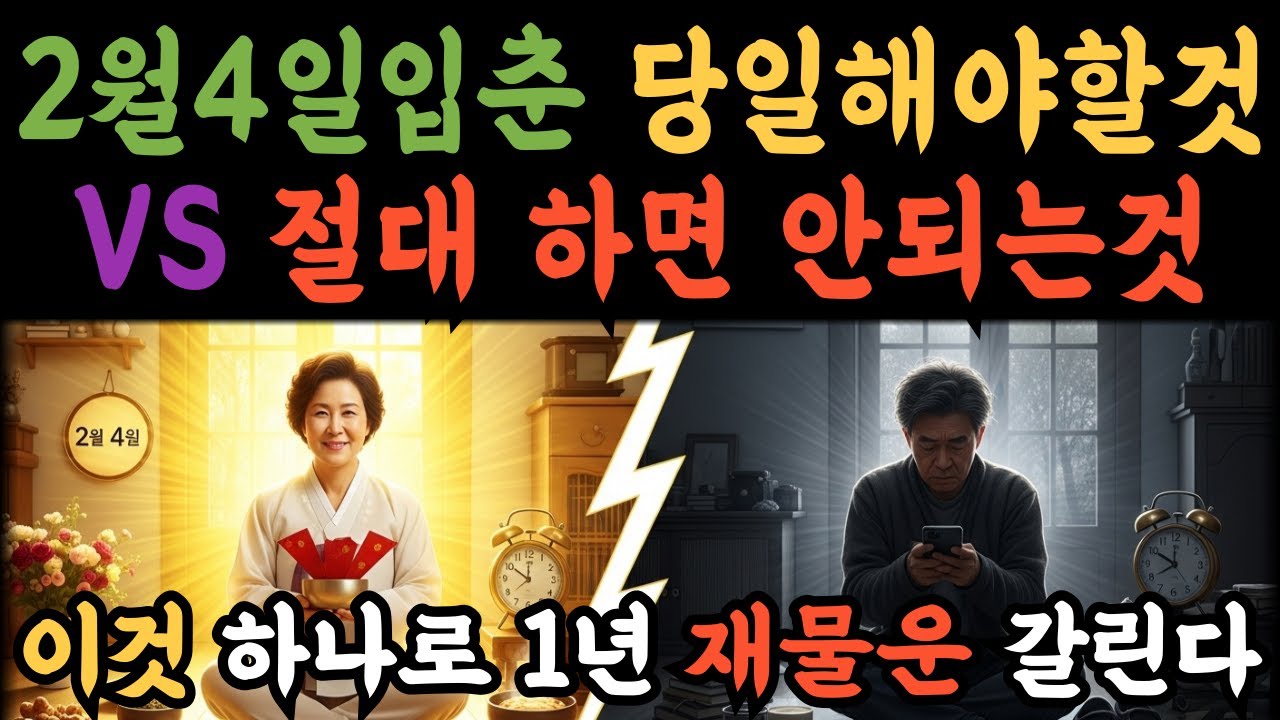 2026년 2월 입춘 이것 하나로 1년 재물운 갈린다 #2026년운세 #운세 #사주 #병오년