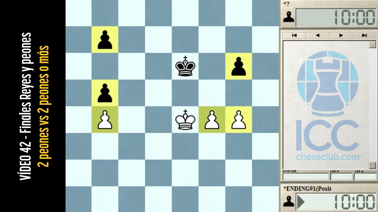 Video 42 - Finales de Reyes y Peones  /  2 Peones  vs. 2 Peones o más.