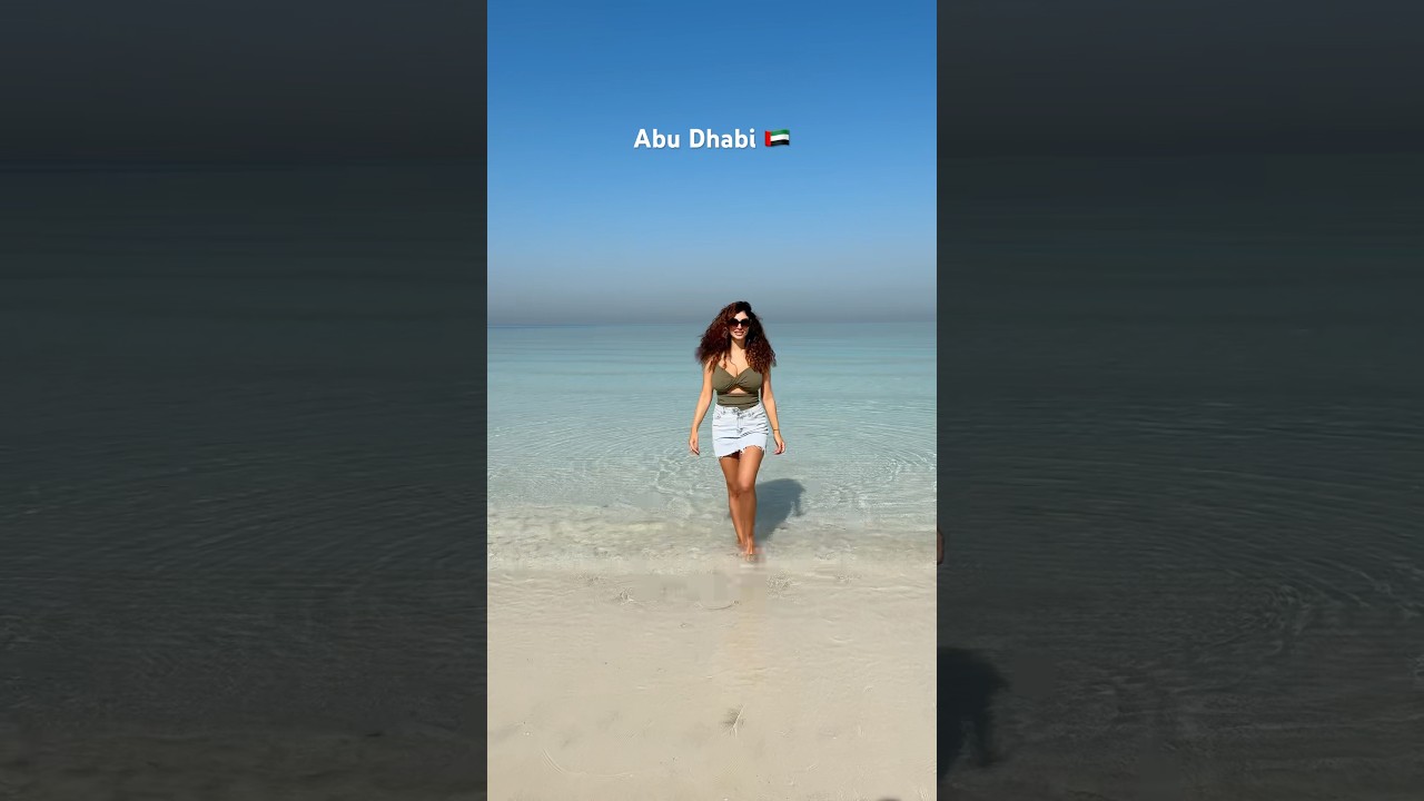 The best beach in UAE 🇦🇪 📍Saadiyat beach, Abu Dhabi #saadiyatisland #visitabudhabi #abudhabi #uae