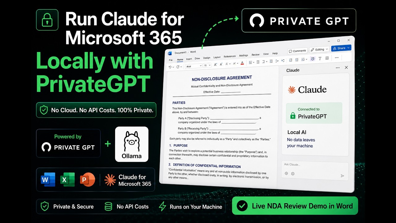 Run Claude for Microsoft 365 Locally with PrivateGPT (No Cloud, No API Costs)