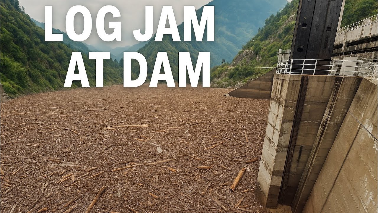 Sediments and debris flushing after cloudburst in three different dams via spillways Radial gates
