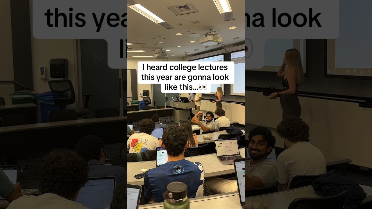 What do college lectures look like in 2024? 👀 #shorts #college #school