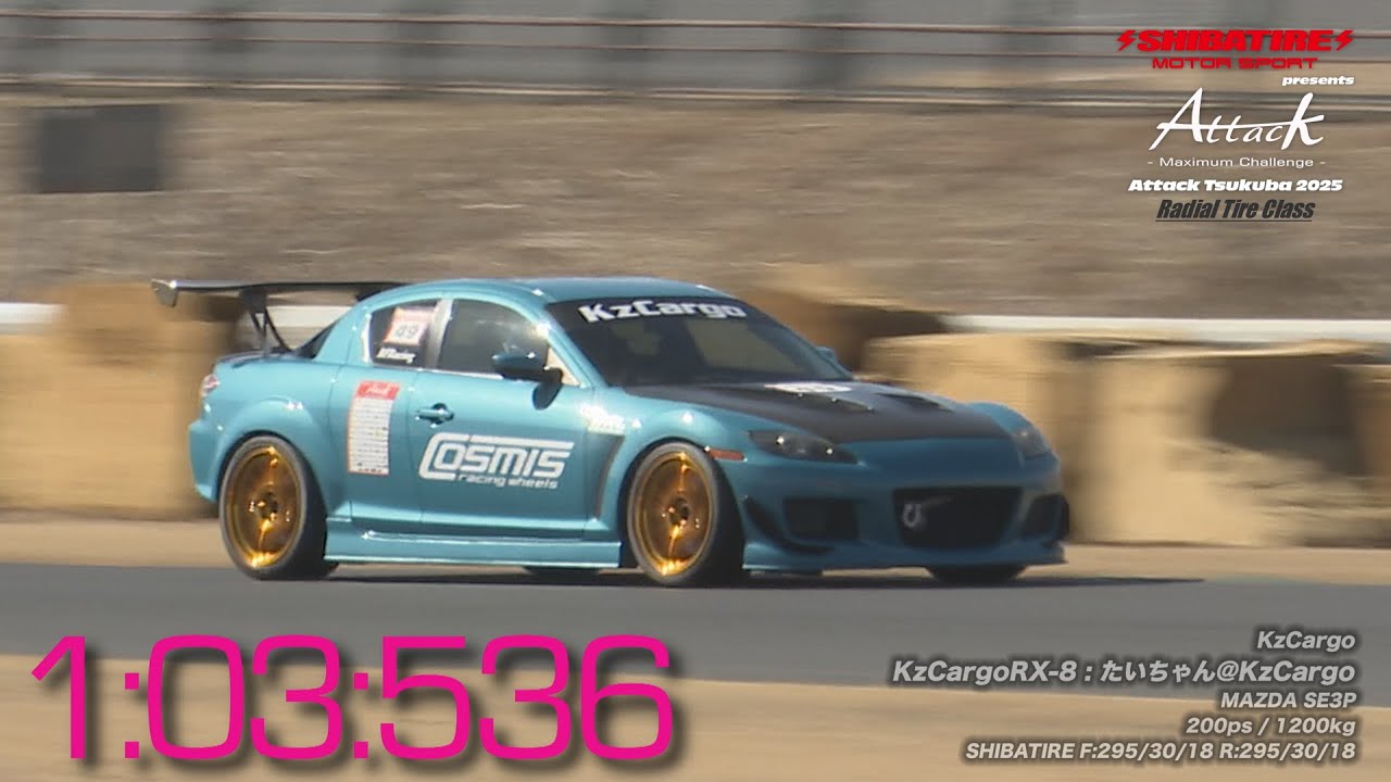 Shibatire presents Attack Tsukuba 2025：KzCargoRX-8/たいちゃん@KzCargo[MAZDA SE-3P]