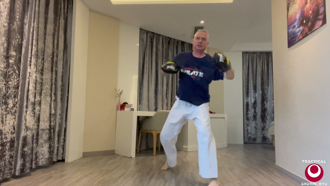 Kihon Solo Pad Drill for Headbutt, Knees, and Elbows