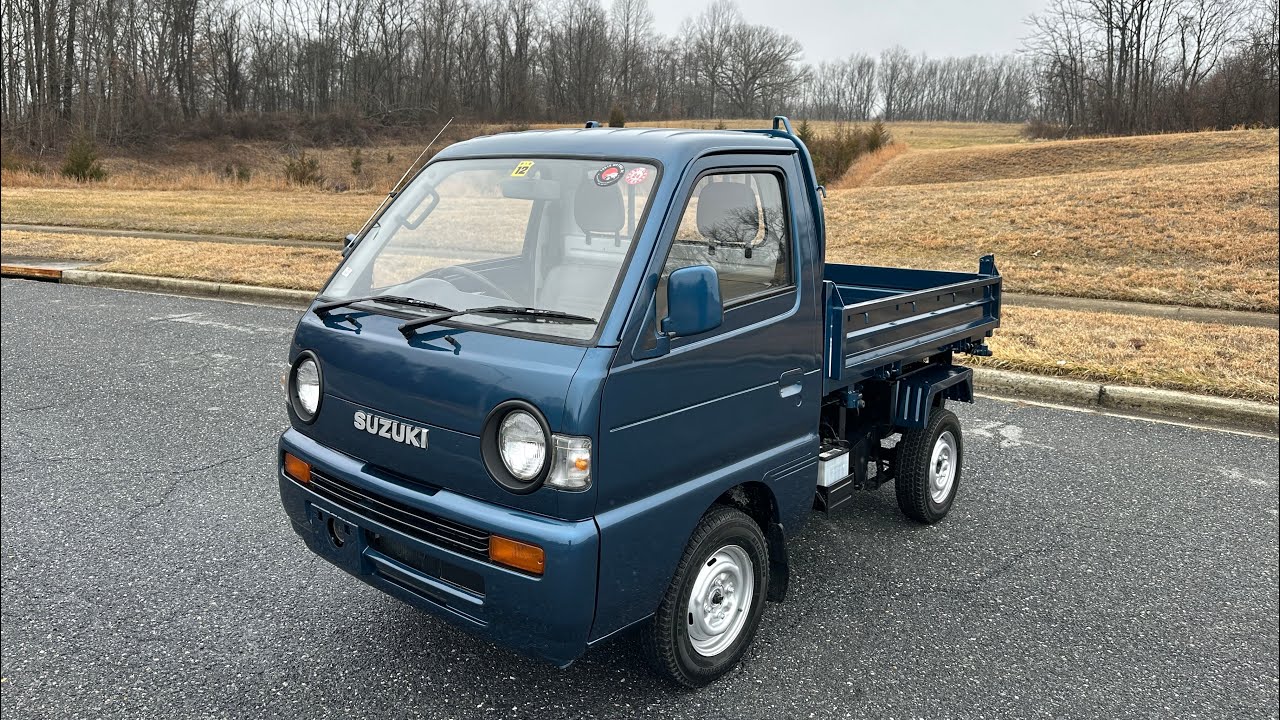1992 SUZUKI CARRY V-DD51B&mdash;&mdash; 36,301 Miles - 3 WAY DUMP - 4WD - KEI TRUCK - JDM &mdash; DRIVING VIDEO