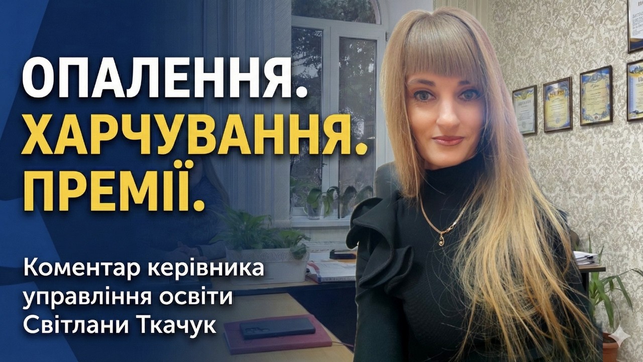 Опалення, харчування, премії - коментар керівника управління освіти Світлани Ткачук