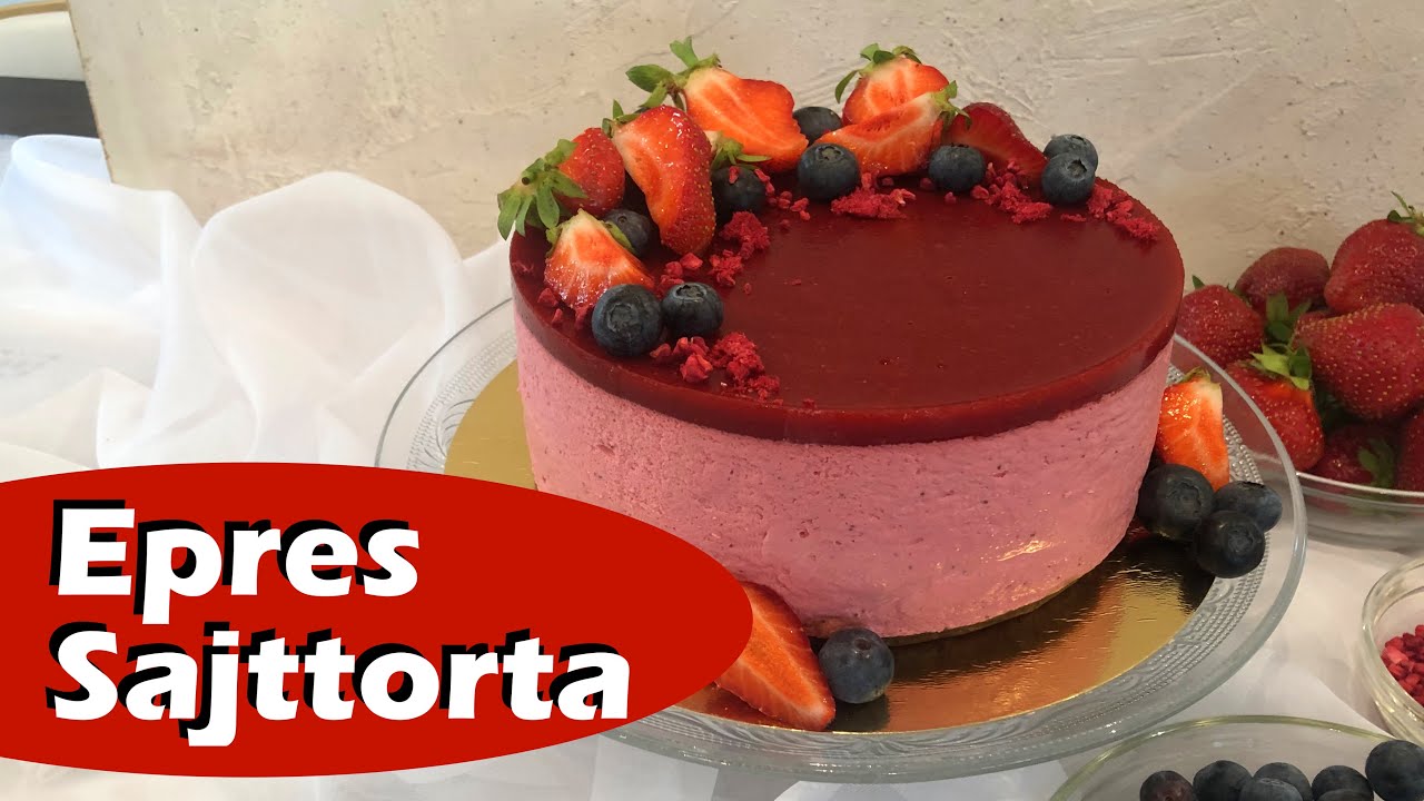 Egyszerű Epres 🍓 Sajttorta Cukor és Gluténmentesen, Sütés Nélkül | HagymaLekvár