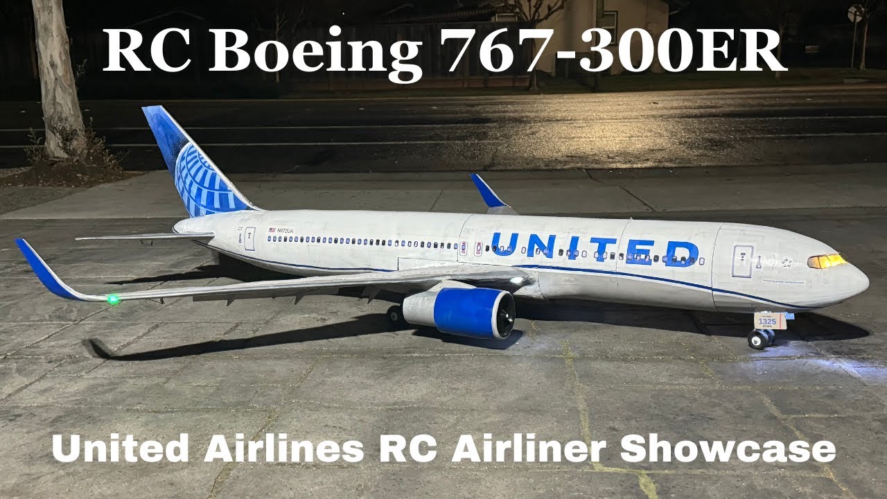 7.5ft Long United RC Boeing 767-300ER Showcase