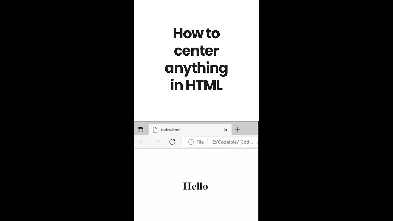 Как отцентрировать что-либо в HTML