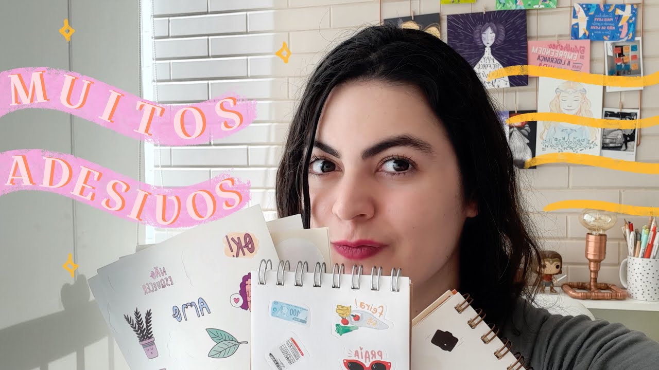 TOUR PELA MINHA COLE&Ccedil;&Atilde;O DE ADESIVOS | Cartelas Ilustralle, Stickers books e adesivos de ilustradores