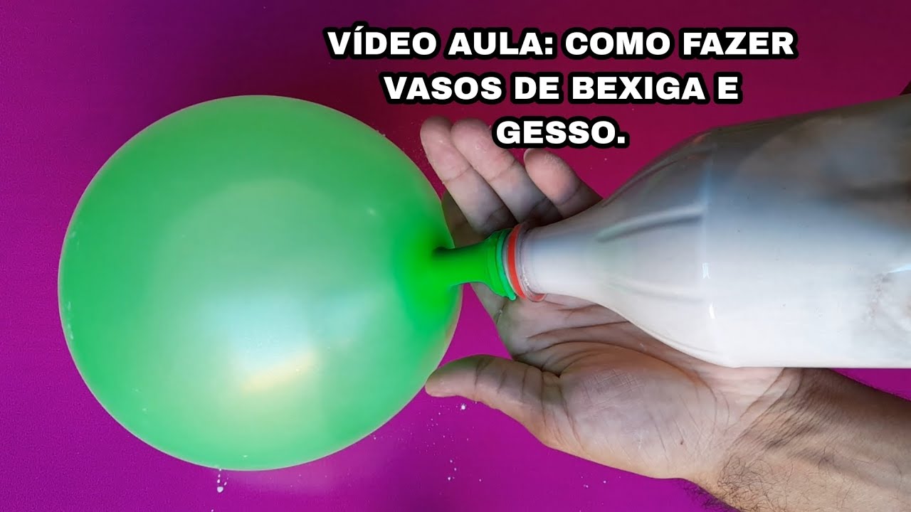 COMO FAZER VASOS DECORATIVOS DE BEXIGA E GESSO | FAÇA VOCÊ MESMO VASOS DECORATIVOS DE GESSO E BALÃO