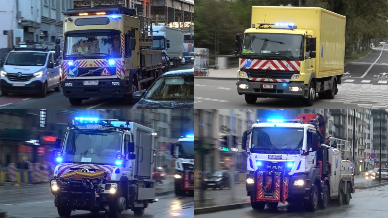 [SPECIALE COMPILATIE/E-HORN] Vele MIVB-STIB interventievoertuigen met spoed in en rond Brussel!