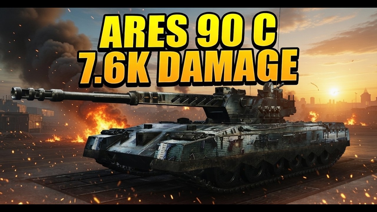 Ares 90 C 7.6K Damage | El Hallouf | World of Tanks Replay