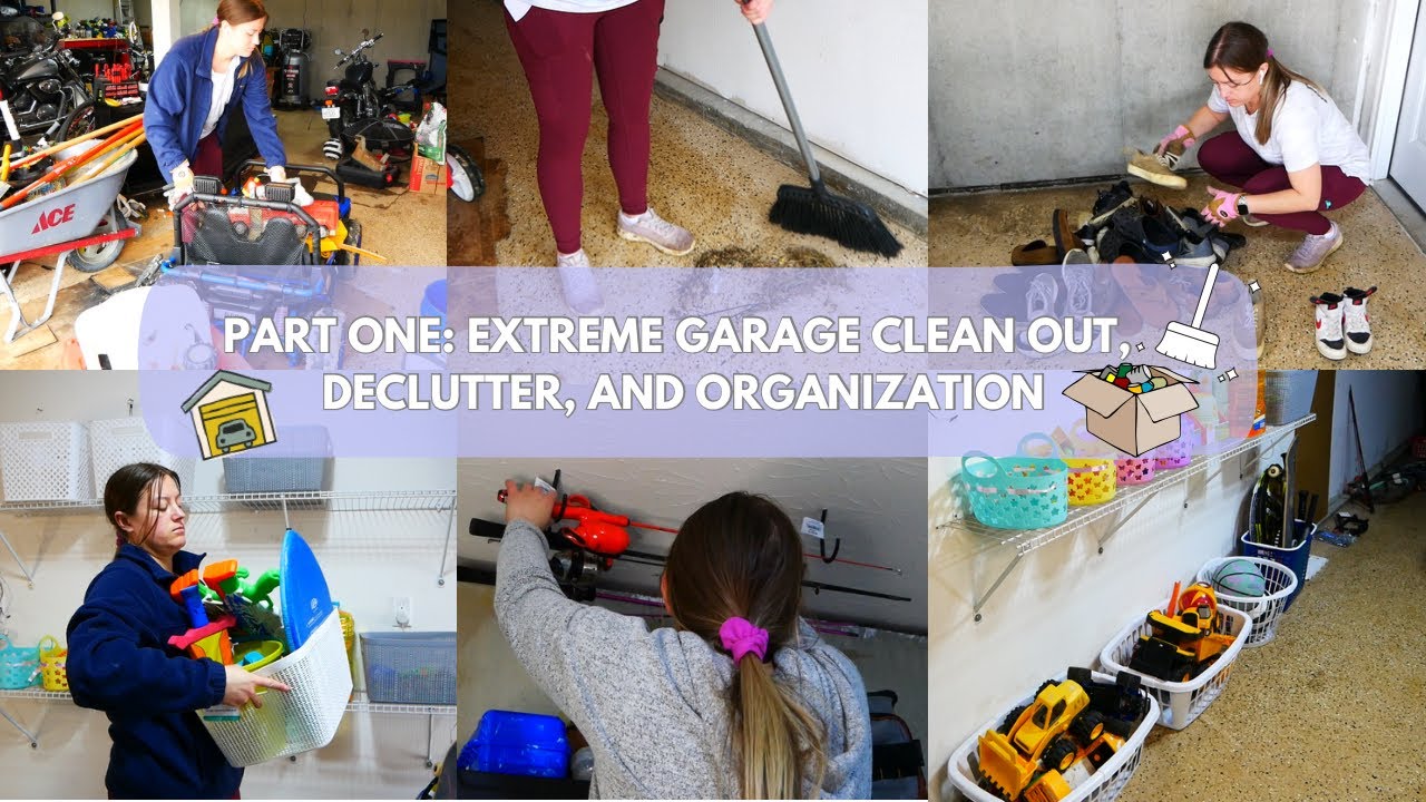 2024 PART ONE: EXTREME GARAGE CLEAN, DECLUTTER, + ORGANIZATION 🧹🫧
