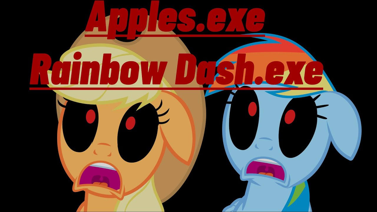 Dwa exele w jednym zestawieniu - Apples.exe i Rainbow Dash.exe po Polskiemu