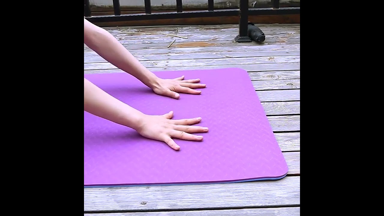 Fitness exercise eco friendly double layer colors tpe yoga mat
