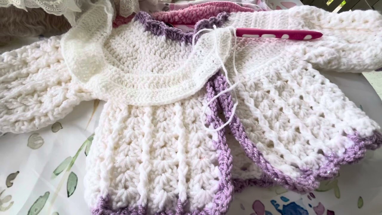 Copied my grandma argues baby sweater it is 61 years old. She made for me when I was a baby. ￼