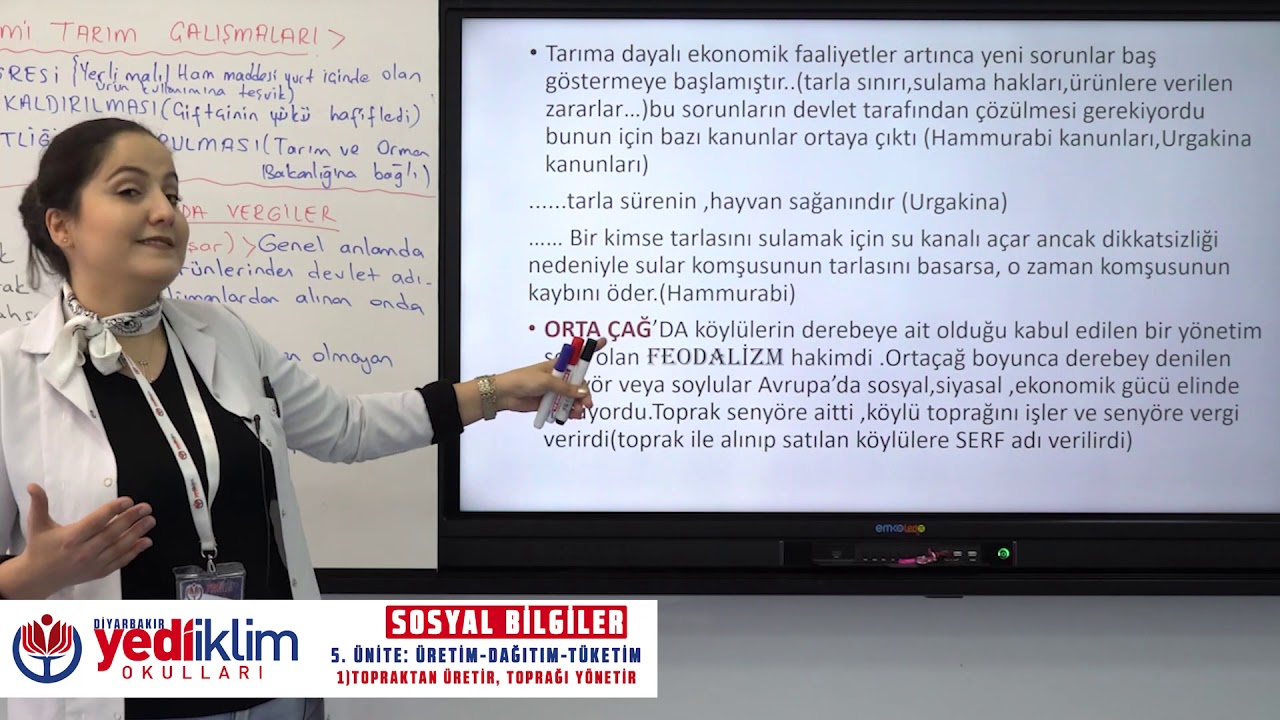 7. Sınıf Sosyal Bilgiler I 5. Ünite Üretim-Tüketim-Dağıtım  I Topraktan Üretir Toprağı Yönetir
