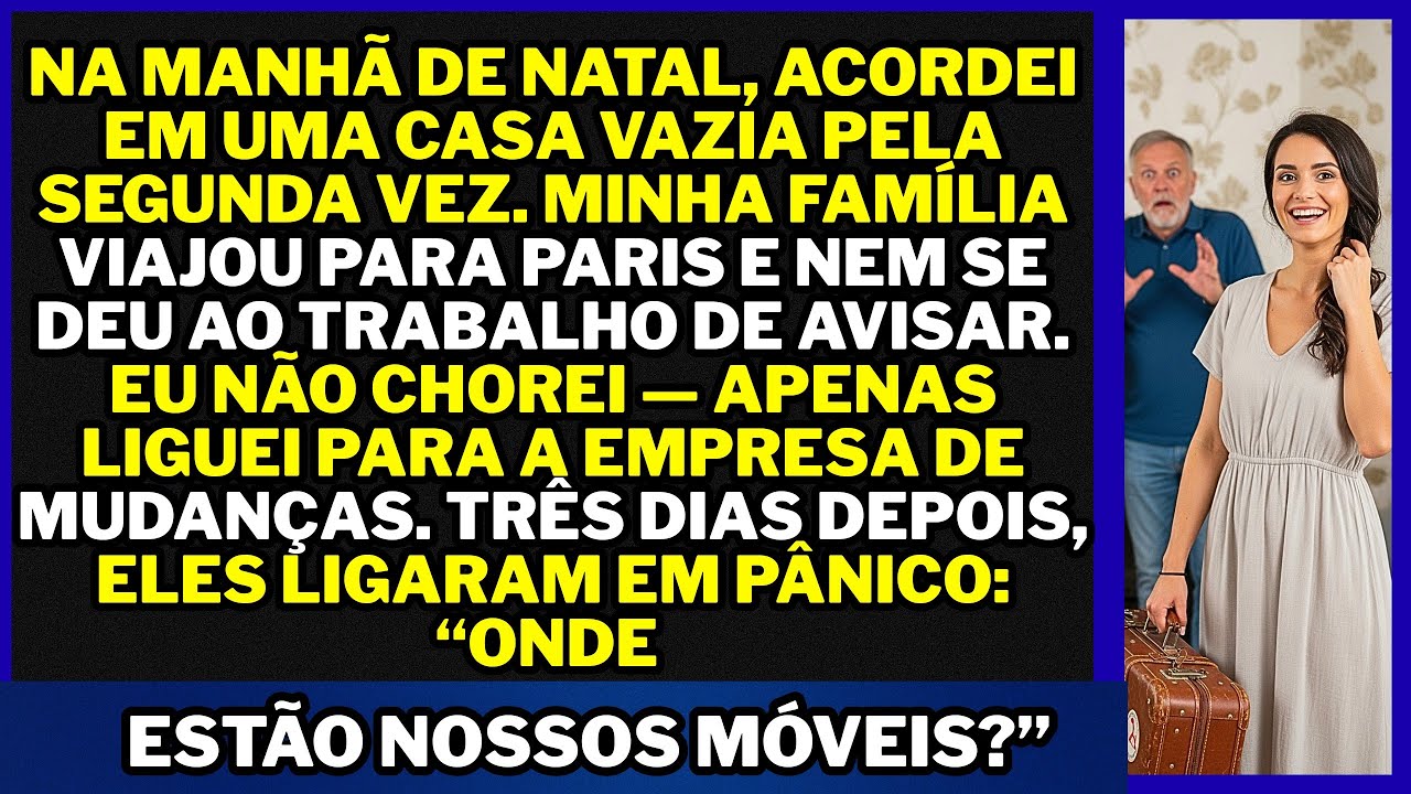 Na manhã de Natal, acordei em uma casa vazia pela segunda vez. Minha família viajou e me deixou pa..