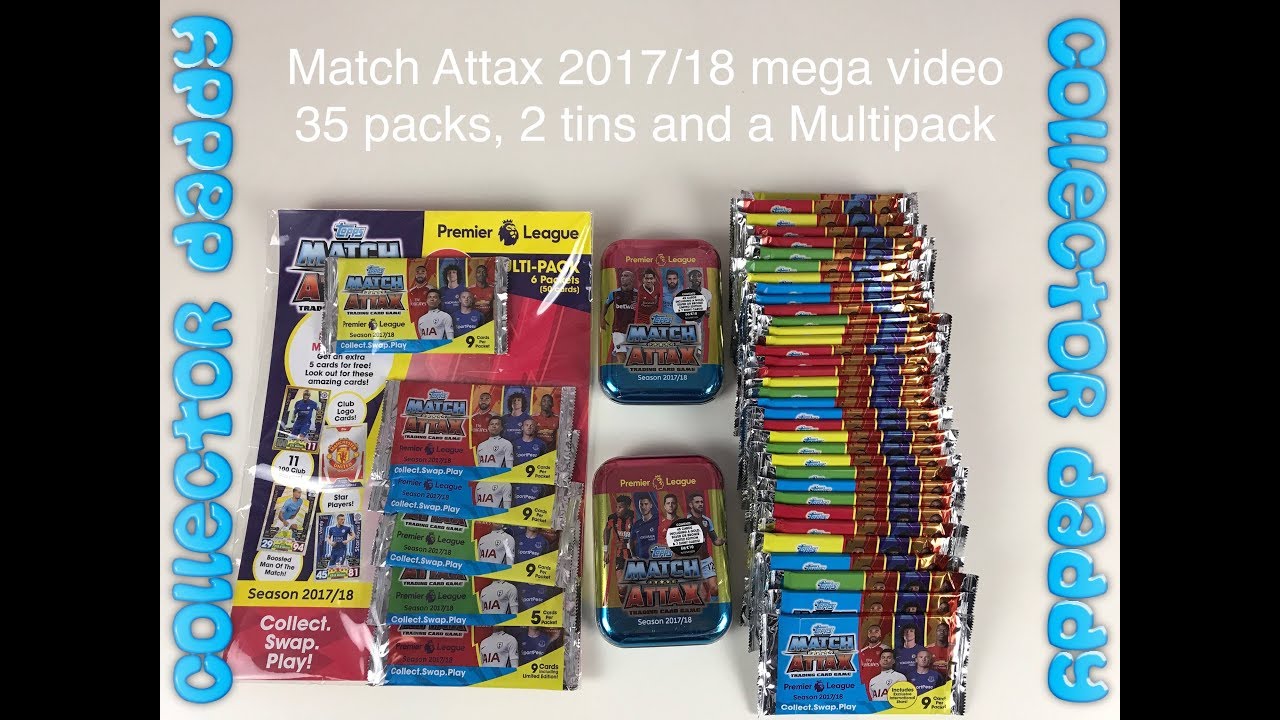 Match Attax Mega Video 2017/18 - 35 Packs, 2 Tins And a multipack