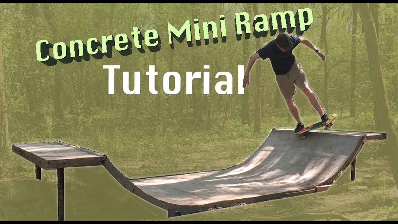 Building a SECRET Concrete Mini Ramp in the Woods